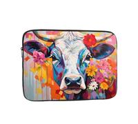 RRKDOY Dress up a Beautiful Cow Printed Shockproof Portable Laptop Sleeve Bag 17 inch for Men Women Business Travel, Office Daily Use