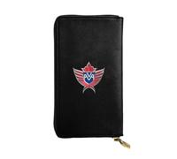 RRKDOY Flying Icon Picture Women's leather long handheld wallet large capacity credit card zipper bag