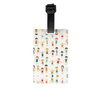 RRKDOY Friends Dancing Happily Printing Luggage Tags and Travel Bag Tags are Suitable for Both Men and Women to Prevent Luggage