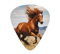 RRKDOY galloping horse Printing Guitar plectrum 12 pieces with three thickness plectrum combinations suitable for bass and ukulele