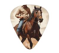 RRKDOY Galloping Horse Printing Guitar plectrum 12 pieces with three thickness plectrum combinations suitable for bass and ukulele