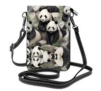 RRKDOY Giant panda watching the fun Picture Crossbody bag, mobile phone bag, women's small wallet, a practical gift suitable for going out, exercising, and shopping