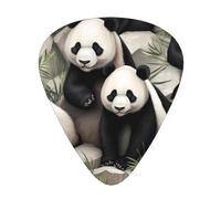 RRKDOY Giant panda watching the fun Printing Guitar plectrum 12 pieces with three thickness plectrum combinations suitable for bass and ukulele
