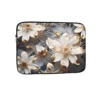 RRKDOY Golden Lilies Printed Shockproof Portable Laptop Sleeve Bag 15 inch for Men Women Business Travel, Office Daily Use