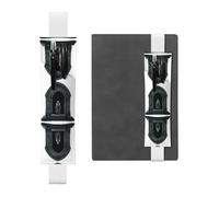 RRKDOY Leather Pen Holder Bookmark Devil's Grave Printed for Hardcover Journals, Diaries, Planners - Adjustable Strap Band Pouch