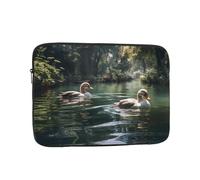 RRKDOY Leisurely Duckling Printed Shockproof Portable Laptop Sleeve Bag 15 inch for Men Women Business Travel, Office Daily Use