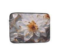 RRKDOY Lilies Edged with Gold Printed Shockproof Portable Laptop Sleeve Bag 13 inch for Men Women Business Travel, Office Daily Use