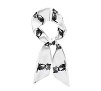 RRKDOY Lonely Cat Picture Women's headscarf satin hair scarf clothing accessories, Black, One Size