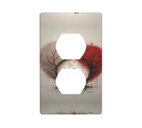 RRKDOY Love tree for couples Picture Dual socket wall panel household power cover durable for decorative sockets and switches