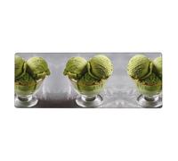 RRKDOY Matcha ice Cream Pattern Gaming Mouse pad XXL Large Mouse Mat Long Extended Mouse Pad Desk Mat Non-Slip Rubber Mice Pads Stitched Edges Thin Pad 31.5 x 11.8 x 0.12 in