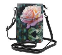 RRKDOY Morning dew on roses Picture Crossbody bag, mobile phone bag, women's small wallet, a practical gift suitable for going out, exercising, and shopping