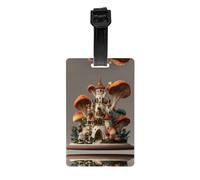 RRKDOY Mushroom Castle Printing Luggage Tags and Travel Bag Tags are Suitable for Both Men and Women to Prevent Luggage