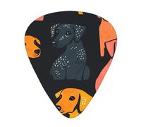 RRKDOY Pictures of Dalmatians Printing Guitar plectrum 12 pieces with three thickness plectrum combinations suitable for bass and ukulele