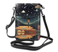 RRKDOY Praying under the starry sky Picture Crossbody bag, mobile phone bag, women's small wallet, a practical gift suitable for going out, exercising, and shopping