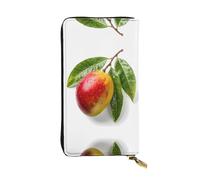 RRKDOY Red mango Picture Women's leather long handheld wallet large capacity credit card zipper bag