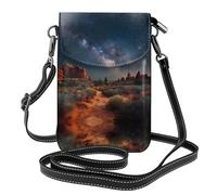 RRKDOY Starry Night in the Desert Picture Crossbody bag, mobile phone bag, women's small wallet, a practical gift suitable for going out, exercising, and shopping