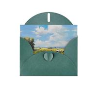 RRKDOY Stylish Cows On The Ranch Printed Greeting Card With Pearl Paper For Various Occasions