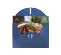 RRKDOY Stylish Delicious Chicken Fried Steak Printed Greeting Card With Pearl Paper For Various Occasions