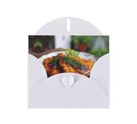 RRKDOY Stylish Delicious Chicken Fried Steak Printed Greeting Card With Pearl Paper For Various Occasions