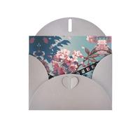 RRKDOY Stylish Film Cherry Blossoms Printed Greeting Card With Pearl Paper For Various Occasions