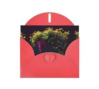 RRKDOY Stylish Grape Vines On The Cliff Printed Greeting Card With Pearl Paper For Various Occasions