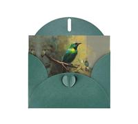 RRKDOY Stylish Kingfisher On The Branch Printed Greeting Card With Pearl Paper For Various Occasions