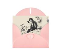 RRKDOY Stylish Monkey On A Branch Printed Greeting Card With Pearl Paper For Various Occasions