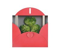 RRKDOY Stylish Origami Clover Printed Greeting Card With Pearl Paper For Various Occasions