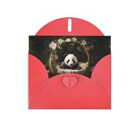 RRKDOY Stylish Panda In The Cradle Printed Greeting Card With Pearl Paper For Various Occasions