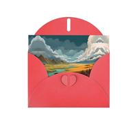 RRKDOY Stylish Scenery Along The Way Printed Greeting Card With Pearl Paper For Various Occasions