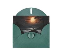 RRKDOY Stylish Sunset Scenery Printed Greeting Card With Pearl Paper For Various Occasions
