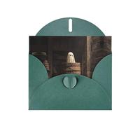 RRKDOY Stylish The Ghost In The Barrel Printed Greeting Card With Pearl Paper For Various Occasions