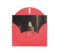 RRKDOY Stylish The Ghost In The Barrel Printed Greeting Card With Pearl Paper For Various Occasions