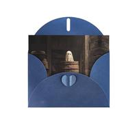 RRKDOY Stylish The Ghost In The Barrel Printed Greeting Card With Pearl Paper For Various Occasions