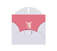RRKDOY Stylish The Little Mouse Who Made A Mistake Printed Greeting Card With Pearl Paper For Various Occasions