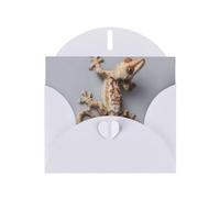 RRKDOY Stylish Tiger Climbing The Wall Printed Greeting Card With Pearl Paper For Various Occasions