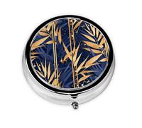 RRKDOY The Old Hollywood Printing Round Mini Pill Box with 3 compartments for Pill Storage and Portable Travel