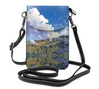 RRKDOY White clouds and little sheep Picture Crossbody bag, mobile phone bag, women's small wallet, a practical gift suitable for going out, exercising, and shopping