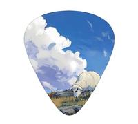 RRKDOY White clouds and little sheep Printing Guitar plectrum 12 pieces with three thickness plectrum combinations suitable for bass and ukulele