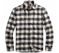 RRL By Ralph Lauren Buffalo Check Twill Workshirt - Black 782856-BLK