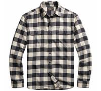 RRL by Ralph Lauren Buffalo Check Twill Workshirt - Black - S - Menswear S