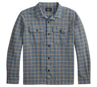 RRL by Ralph Lauren Plaid Twill Camp Shirt - Blue/Grey XXL XXL