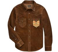 RRL By Ralph Lauren Roughout Suede Western Overshirt - Brown - 470001-