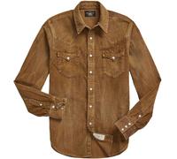RRL By Ralph Lauren Slim Fit Corduroy Western Shirt - Tan - 782911287