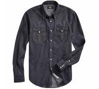 RRL by Ralph Lauren Slim Fit Denim Western Shirt - Denim XL