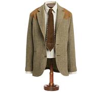 RRL by Ralph Lauren Unconstructed Suede-Trim Blazer - Brown M M