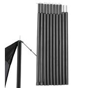 Rrlihjgu 10-Section Trail Tent Tarp Poles Set,Camping Awning Canopy Porch,Camping Tent/Awning Poles Telescopic Adjustable, With Pegs & Reflective Ropes,Door Shelter Accessories,Max Height 200cm