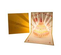 Rrlihjgu 3D Effect Pop Up Birthday Card, 3D Musical Birthday Pop-Up Card, Greeting Card for Family Friends Couple