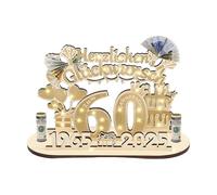 Rrlihjgu 60th birthday centerpieces for tables, 60th birthday for table,decorative birthday desk sign - desktop guest book ornaments, office decorations for home