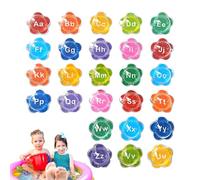 Rrlihjgu Alphabet Bath Toy, Water Toy for the Bathtub, 26 Pieces, Alphabet for Swimming Pool and , Bath Fun